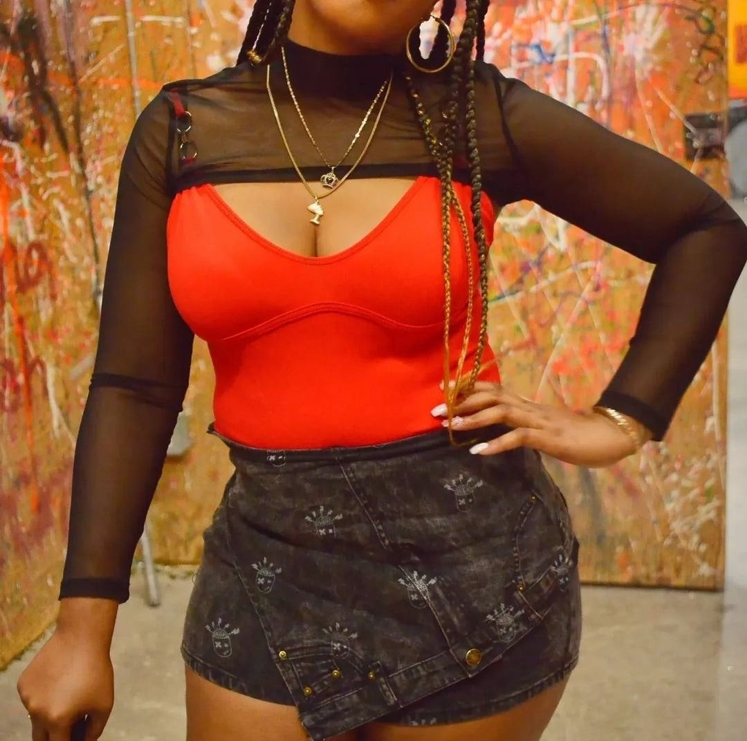 Fiend 4 Dopeness - Big Faces Denim Skort